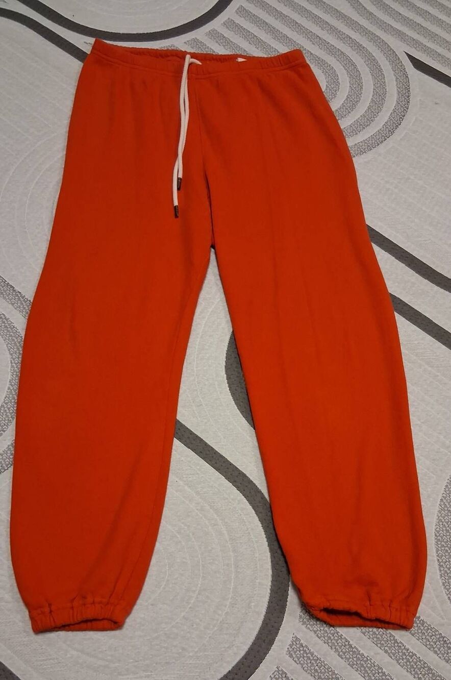 The great womens small orange jogger pants cotton